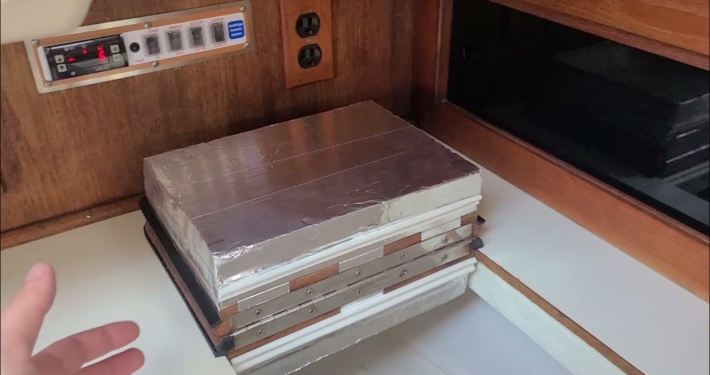 OzeFridge Review - Boat Fridge Installation Setup with Eutectic Plates